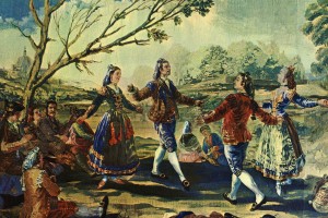 Tapiz de Goya. Baile a orillas del Manzanares